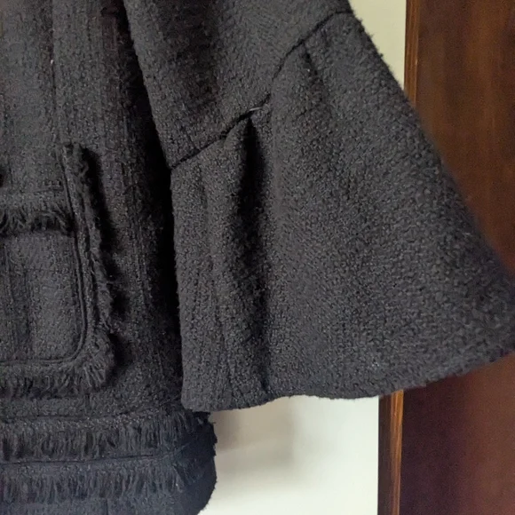 Karl Lagerfield Medium Black Tweed Blazer Jacket - Picture 6 of 16